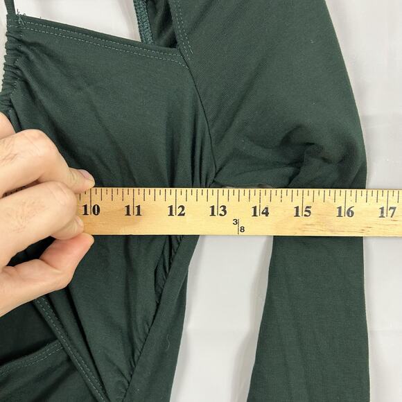 Reformation Dress Small Alexei Knit Cut Out Green Midi Bodycon Party Date Night - Picture 11 of 13